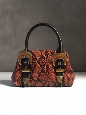 Used Charm & Luck Snakeskin Print Handbag
